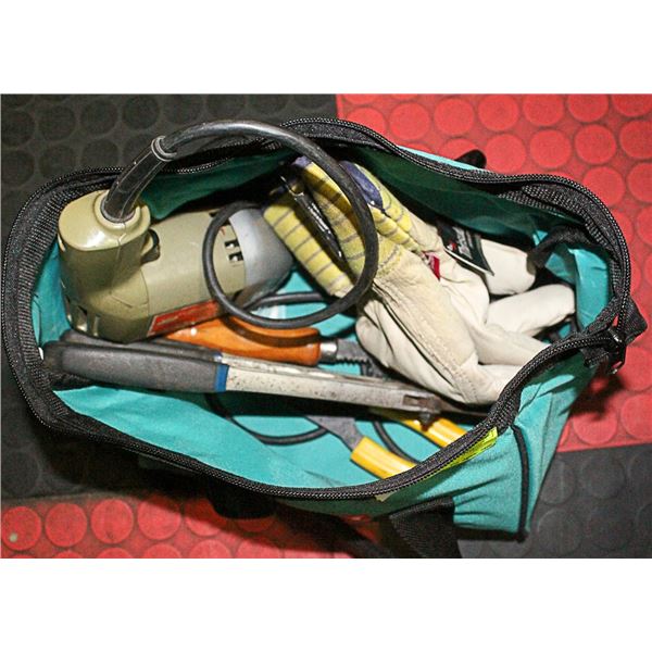 MAKITA TOOL BAG WITH ASSORTED TOOLS