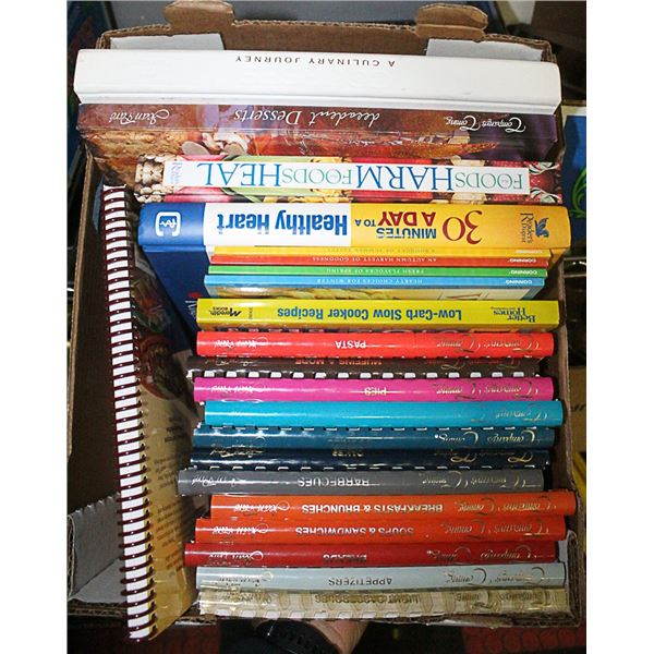 BOX FULL OF COOKBOOKS - MOSTLY COMPANY'S