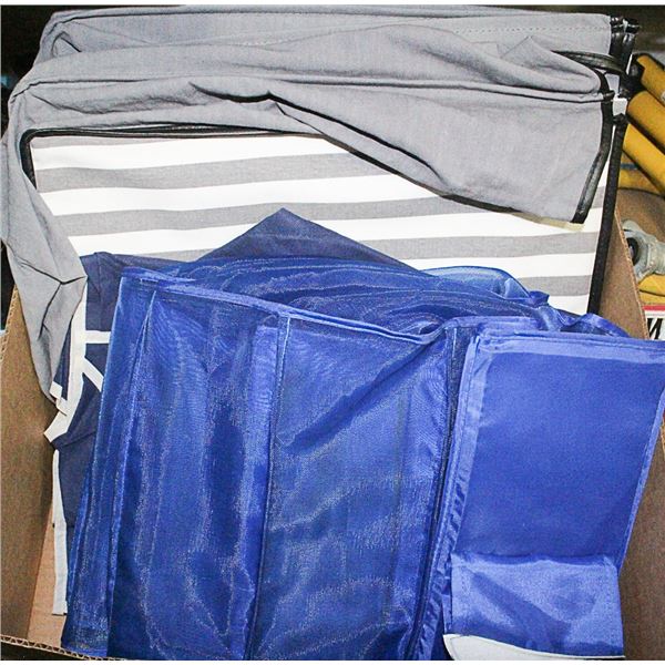 BOX WITH CLOSET ORGANIZERS/STORAGE