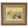 Image 1 : THE GRAPE HARVEST SIGNED ANTIQUE PICTURE