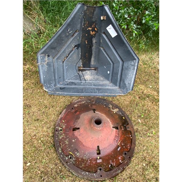 Plastic Grain Hopper & M.Moline 32”Tractor Weight