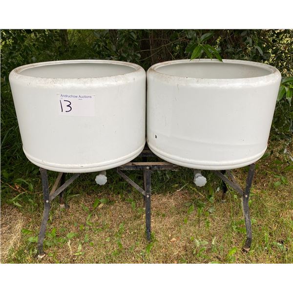 Double Laundry Tubs on Stand