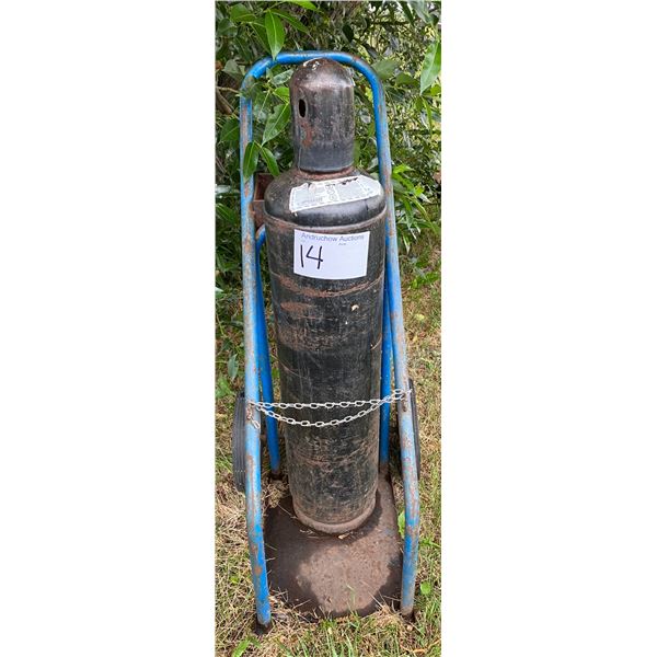 Acetylene Bottle on Cart