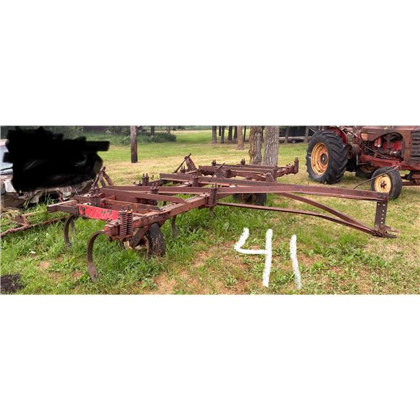 14’ Cockshutt 246 C. Plow w/3 Bar Noble T. Harrows, Needs tires