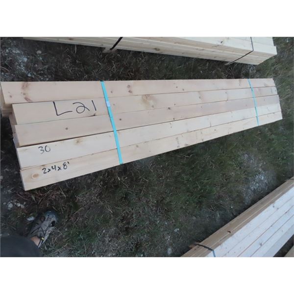 30 PCS 2" X 4" x 8' -ONE MONEY FOR ALL