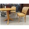 Image 2 : Wooden Single Dropleaf Table w 2 Chairs 36" RD