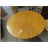 Image 3 : Wooden Single Dropleaf Table w 2 Chairs 36" RD