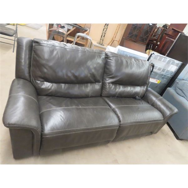 Leather Power Recliner Couch