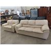 Image 1 : Leather Couch & Loveseat