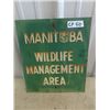 Image 1 : Metal MB Wildlife Management Sign 12" x 14"