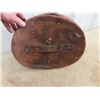 Image 3 : Very Old Vintage Leather Hat Box w Brass Tag