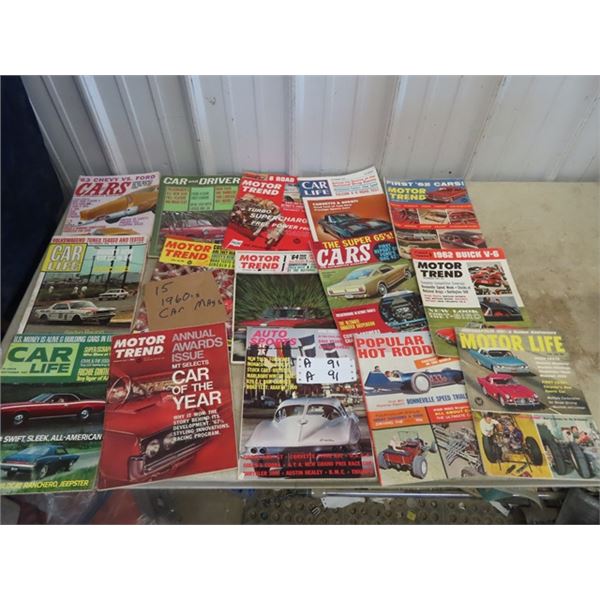 Approx 15 1960's Car Magazines