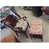 Image 1 : Mahogany Chair & Ottoman