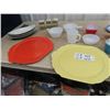 Image 3 : Pyrex Refridgerator Dish, Blue Willow, Spice Containers, 2 Medicine Hat Pottery Plates