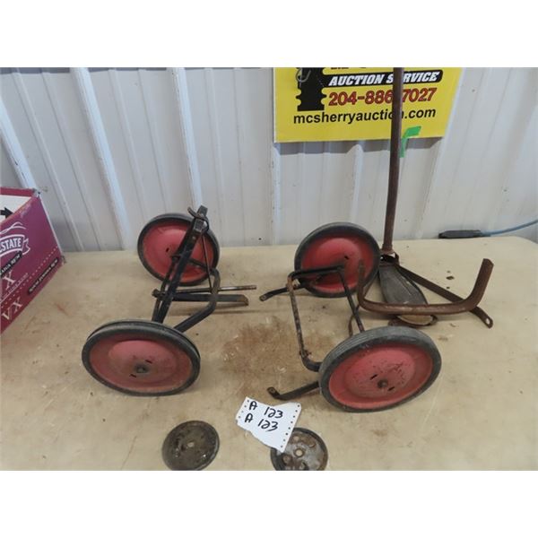 Child's Wagon Chassis & Handle - No Box -Old