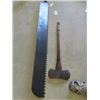 Image 2 : Large Saw, & Double Axe Head