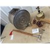 Image 3 : Metal Butter Churn, Gas Lamps, Coleman Lamp, Decorative Lamp Plus More