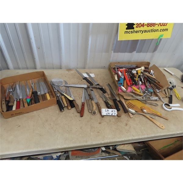Knives, Utensils, Bottle Opener, - Large Amount
