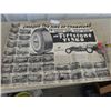 Image 1 : Vintage Firesteone Poster w Race Cars, 1911 -1950- 36" x 36" , Ford Poster, Thunderbird, Pick Up , E