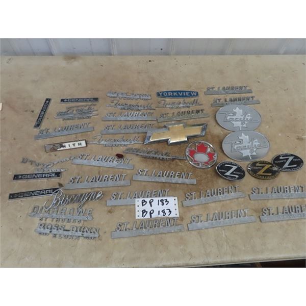 Approx 40 Auto Emblems - Various