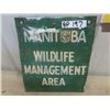 Image 1 : MB Wildlife Management Sign 12" x 14"