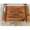 Image 2 : Crown & Cork - Wooden Adv 13" x 20"