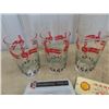 Image 2 : 3 BA Musical Glasses, Marshall Wells Ashtray, & Shell Thermometer