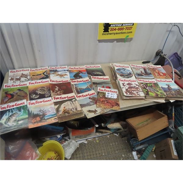 Approx 150-160 , 1960's-70's Fur FIsh Game Magazines