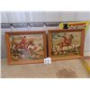 Image 1 : 2 -Fox Hunt Paintings 19" X 22"