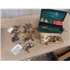 Image 1 : Metal Box w Keys, Pins, Red River Indian Dollar