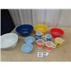 Image 1 : Set of 3 Mixing Bowls , Pyrex Bowl & Some Fire King Cups