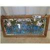 Image 3 : Window Pane w Design 12" x 34" & Stained Glass Welcome 11" X 22"