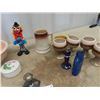 Image 2 : Set Cdn Potteries Mixing Bowls, Mashall Wells Ashtrays, Blown Glass Clown Ornament, Plus More!