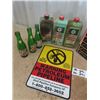 Image 3 : 3 Texaco Outboard Oil Containers, 3 7 Up Bottles, Pipline Warning Signs, New Old Stock Wrangler Truc