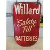 Image 2 : Metal Willard Battery 2 Sided SIgn 30" X 17"