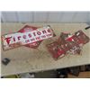 Image 1 : 2) Metal Firestone Signs Both are 18" x 29"