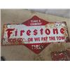 Image 2 : 2) Metal Firestone Signs Both are 18" x 29"