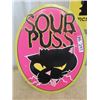 Image 1 : Metal & Embossed Sour Puss Sign 20" x 16"
