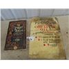 Image 1 : Cardboard Fruit Salt Sign 13" x 20" & Parker Davis Cod Liver Oil 19" x 27" (In 2 Pcs)