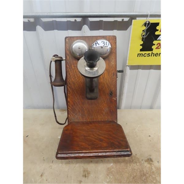 Oak Wall Mount Telephone