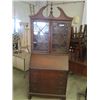 Image 1 : Secretary Drop  Front Desk w 2 D TOp Book Case Combo 78"H 32"W 16"D