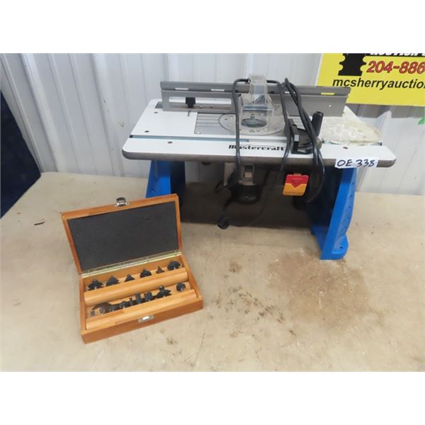 Mastrercradtr Router Table & Case of Bits