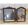Image 1 : 2 Wooden Framed Mirrors 1) 21" x 27" & 1) 16.5" x 27"