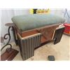 Image 2 : Ottoman w Hinged Top For Storage 17"H 25"W 14"D