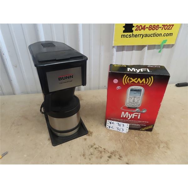 New My Fi - XM Satellite Radio & Bunn Coffee Machine