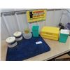 Image 1 : Retro Plastic Bread Box & Cannister, Cookie Jar & Pitcher