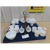 Image 1 : 24 Fire King Cups & 3 Metal Cup Trees, & Pyrex Mixing Bowls