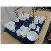 Image 2 : 24 Fire King Cups & 3 Metal Cup Trees, & Pyrex Mixing Bowls