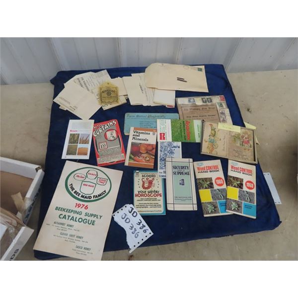 Various Stationary 1930's & UP Adv Pamphlets - 1950's Postcards