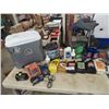 Image 1 : Igloo 12 Volt Cooler, Ridgid 18 V Charger, Ryobi CHarger, Oils & More